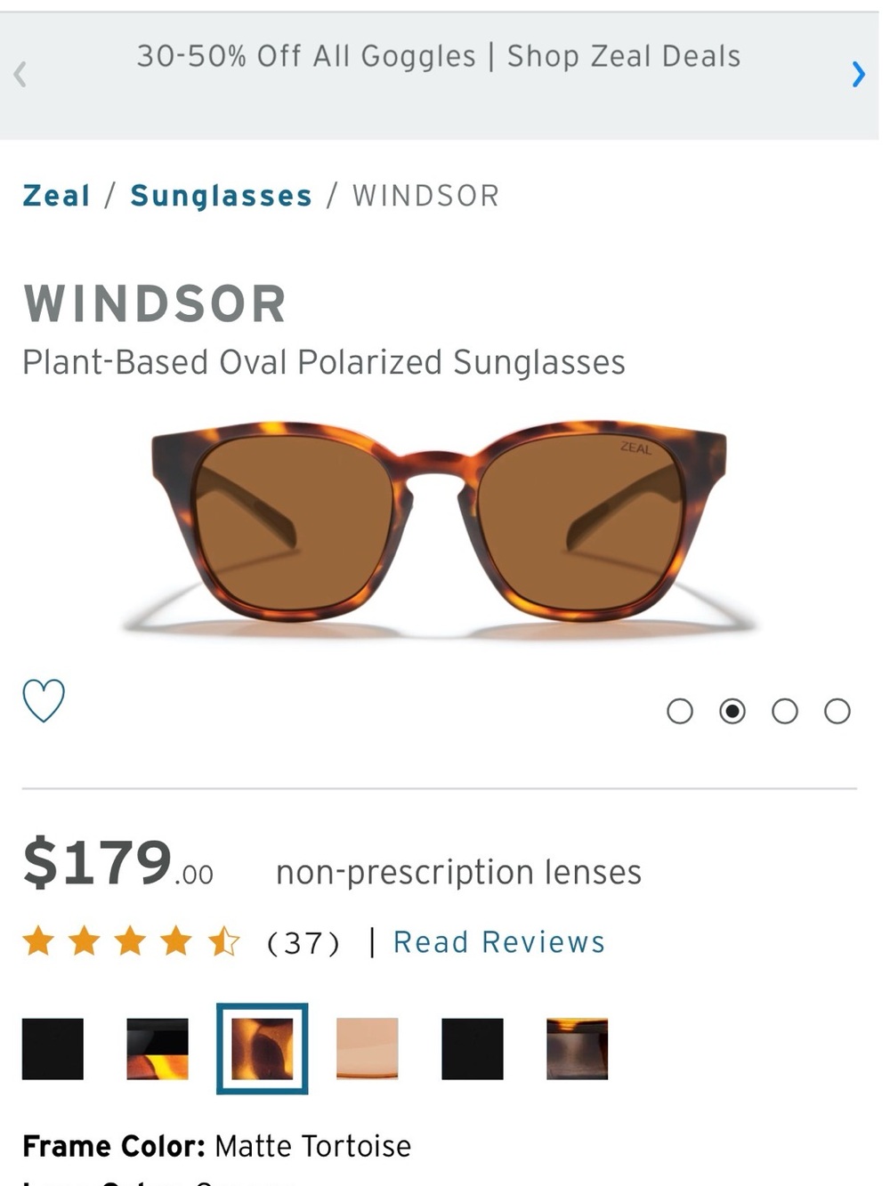 Zeal Optics Sunglasses